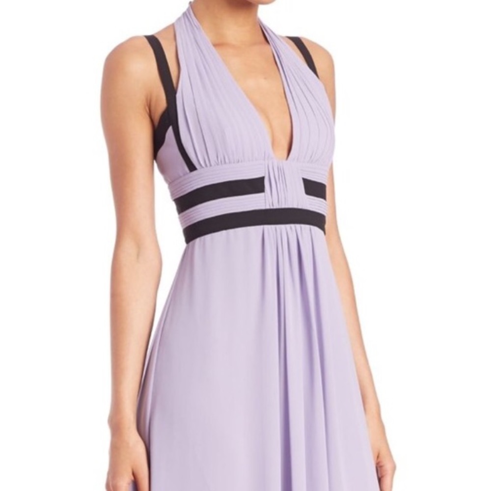 Bcbgmaxmaria Lilac Color Block Margarette Gown
